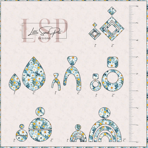 3312 - Daisies on Blue